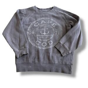 Cape Cod Boys Brown Pullover Sweatshirt Preppy Faded Look Pigment Dyed 5T/6T